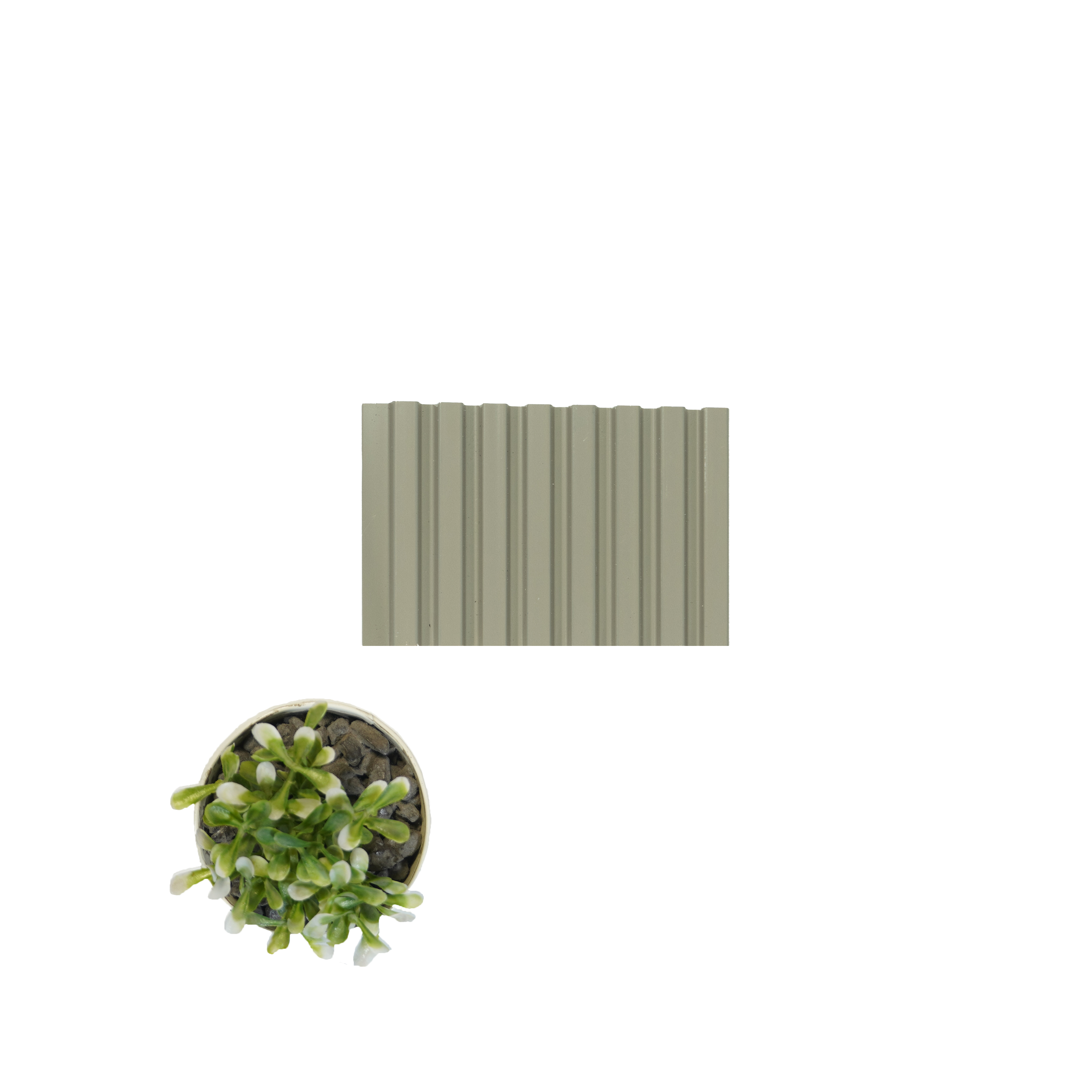 Green Plain Colour Louver PN 05128 9 ft x 4.9 inch Charcoal Panel - 12 mm | Suitable for Feature Wall, TV Unit & Living Room | Width is Subjected to 5% Variation