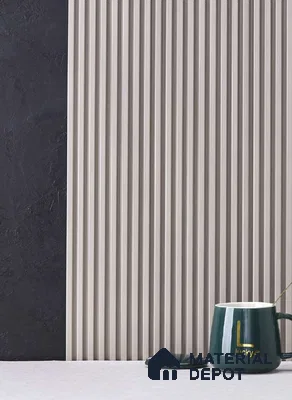 Green Plain Colour Louver PN 05128 9 ft x 4.9 inch Charcoal Panel - 12 mm | Suitable for Feature Wall, TV Unit & Living Room | Width is Subjected to 5% Variation