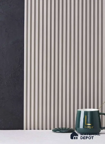 Green Plain Colour Louver PN 05128 9 ft x 4.9 inch Charcoal Panel - 12 mm | Suitable for Feature Wall, TV Unit & Living Room | Width is Subjected to 5% Variation