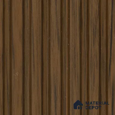 Brown Wooden Louver PN 05122 9 ft x 4.9 inch Charcoal Panel - 12 mm | Suitable for Feature Wall, TV Unit & Living Room | Width is Subjected to 5% Variation