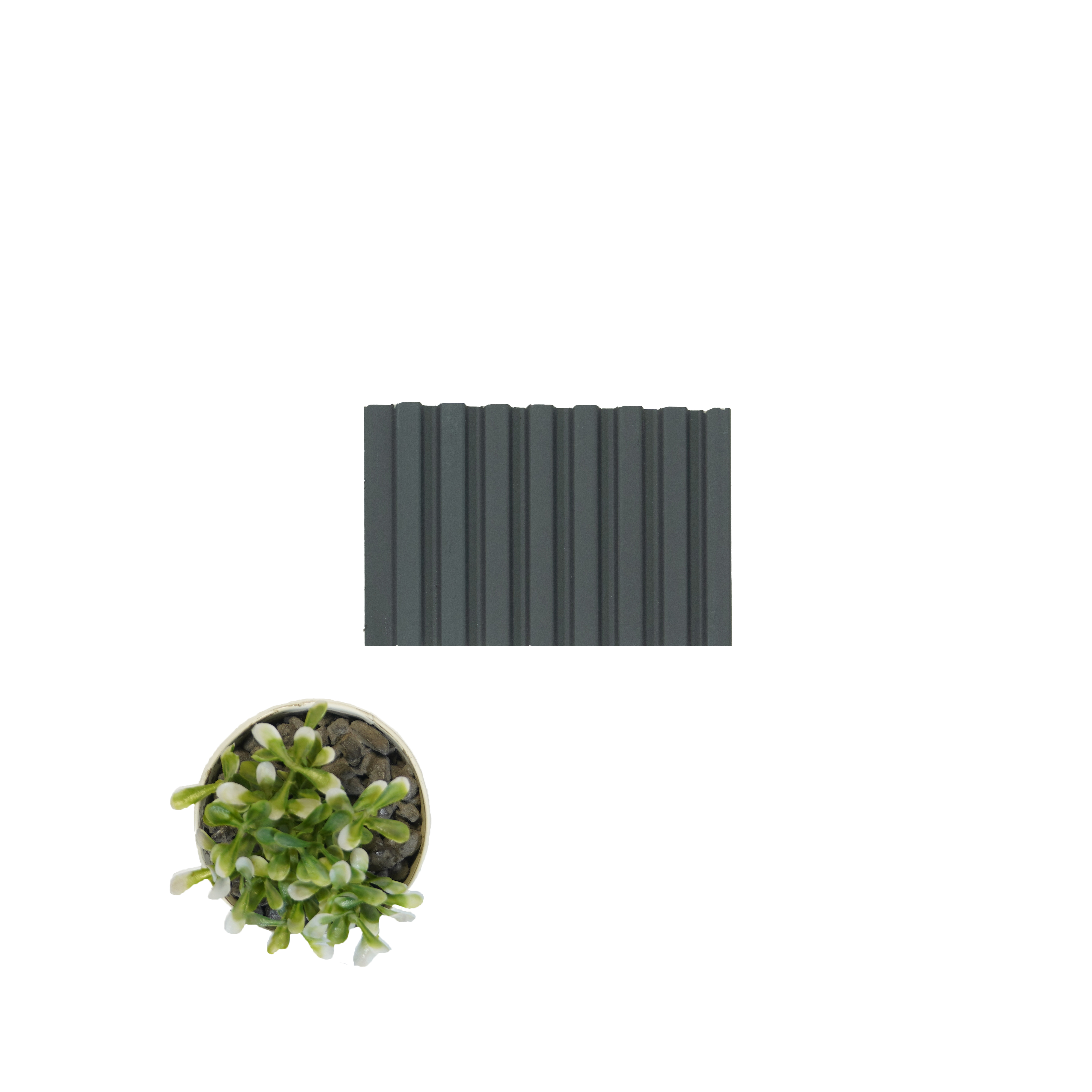 Black Plain Colour Louver PN 05126 9 ft x 4.9 inch Charcoal Panel - 12 mm | Suitable for Feature Wall, TV Unit & Living Room | Width is Subjected to 5% Variation