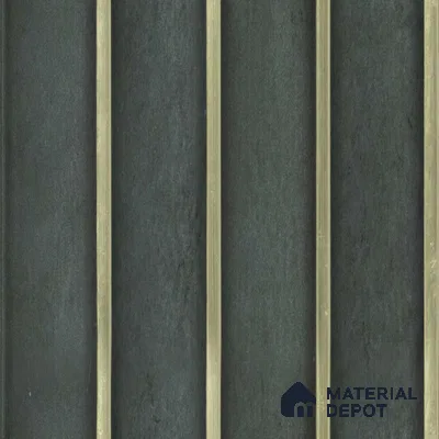 Black Plain Colour Louver PN 05110 9 ft x 4.9 inch Charcoal Panel - 12 mm | Suitable for Feature Wall, TV Unit & Living Room | Width is Subjected to 5% Variation