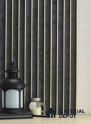 Black Plain Colour Louver PN 05110 9 ft x 4.9 inch Charcoal Panel - 12 mm | Suitable for Feature Wall, TV Unit & Living Room | Width is Subjected to 5% Variation
