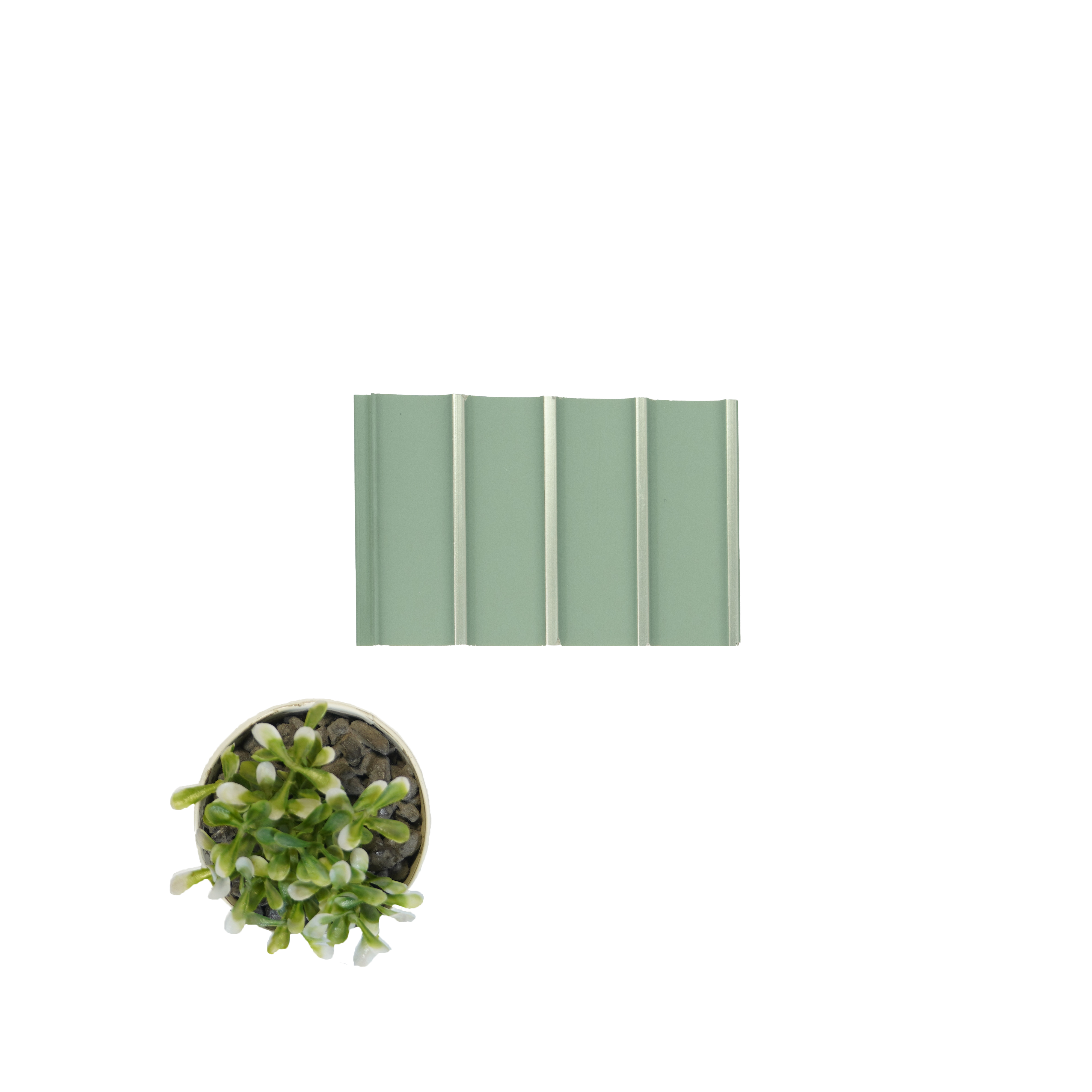 Green Plain Colour Louver PN 05108 9 ft x 4.9 inch Charcoal Panel - 12 mm | Suitable for Feature Wall, TV Unit & Living Room | Width is Subjected to 5% Variation