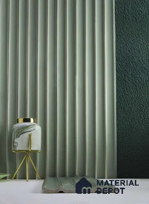 Green Plain Colour Louver PN 05108 9 ft x 4.9 inch Charcoal Panel - 12 mm | Suitable for Feature Wall, TV Unit & Living Room | Width is Subjected to 5% Variation