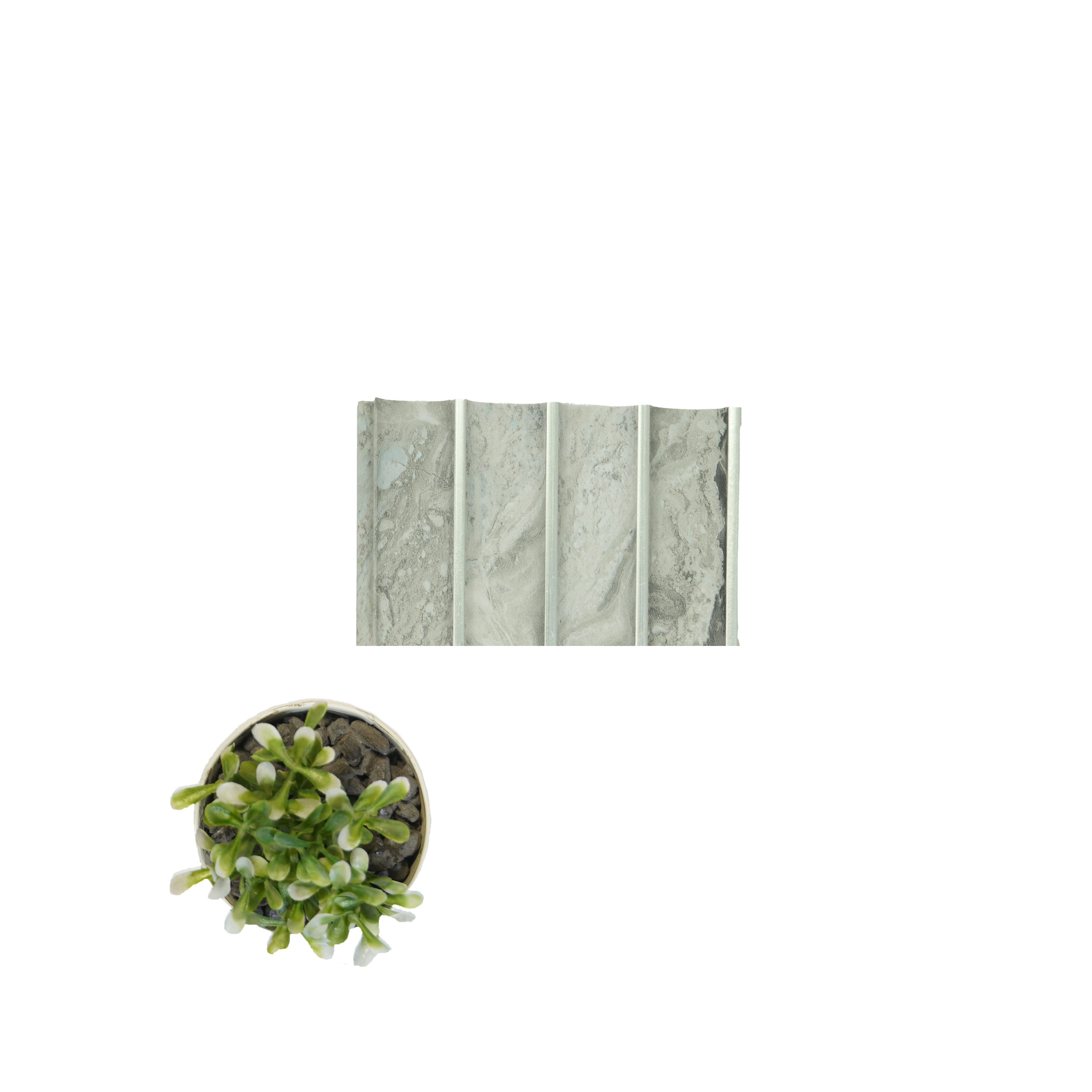White Plain Colour Louver PN 05109 9 ft x 4.9 inch Charcoal Panel - 12 mm | Suitable for Feature Wall, TV Unit & Living Room | Width is Subjected to 5% Variation