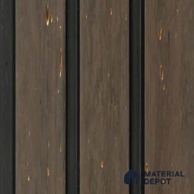 Wenge Patterned Louver PN 05107 9 ft x 6.5 inch Charcoal Panel - 12 mm | Suitable for Feature Wall, TV Unit & Living Room | Width is Subjected to 5% Variation