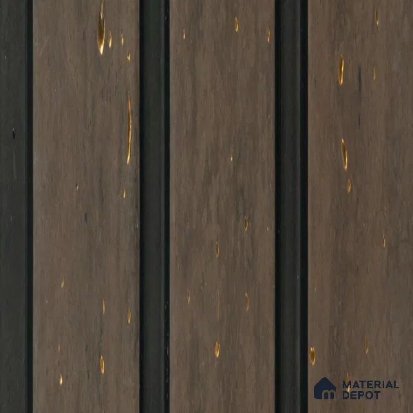 Wenge Patterned Louver PN 05107 9 ft x 6.5 inch Charcoal Panel - 12 mm | Suitable for Feature Wall, TV Unit & Living Room | Width is Subjected to 5% Variation