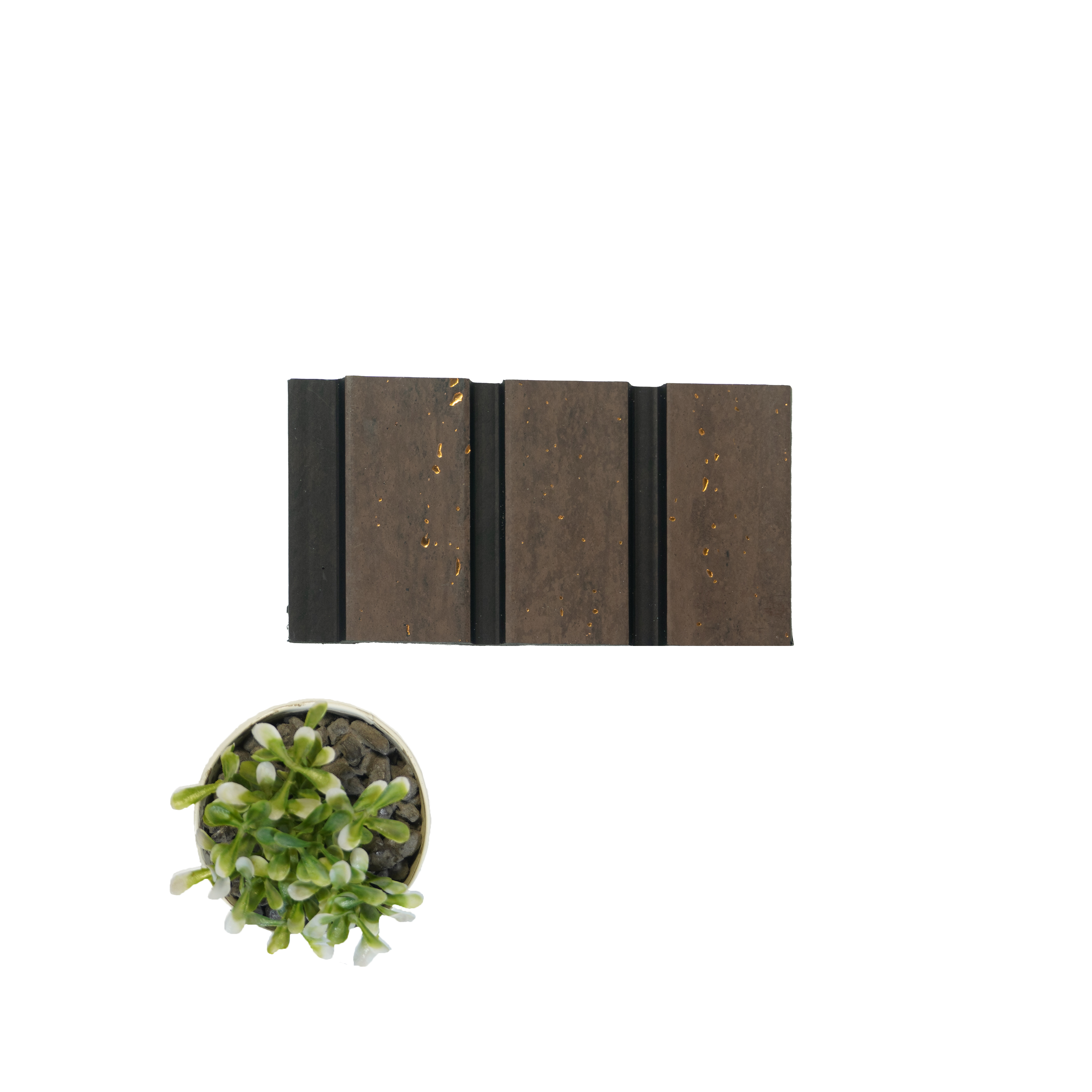 Wenge Patterned Louver PN 05107 9 ft x 6.5 inch Charcoal Panel - 12 mm | Suitable for Feature Wall, TV Unit & Living Room | Width is Subjected to 5% Variation
