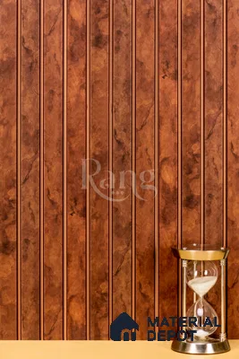 Brown Stone Louver PN 02777 9 ft x 6.5 inch Charcoal Panel - 12 mm | Suitable for Feature Wall, TV Unit & Living Room | Width is Subjected to 5% Variation