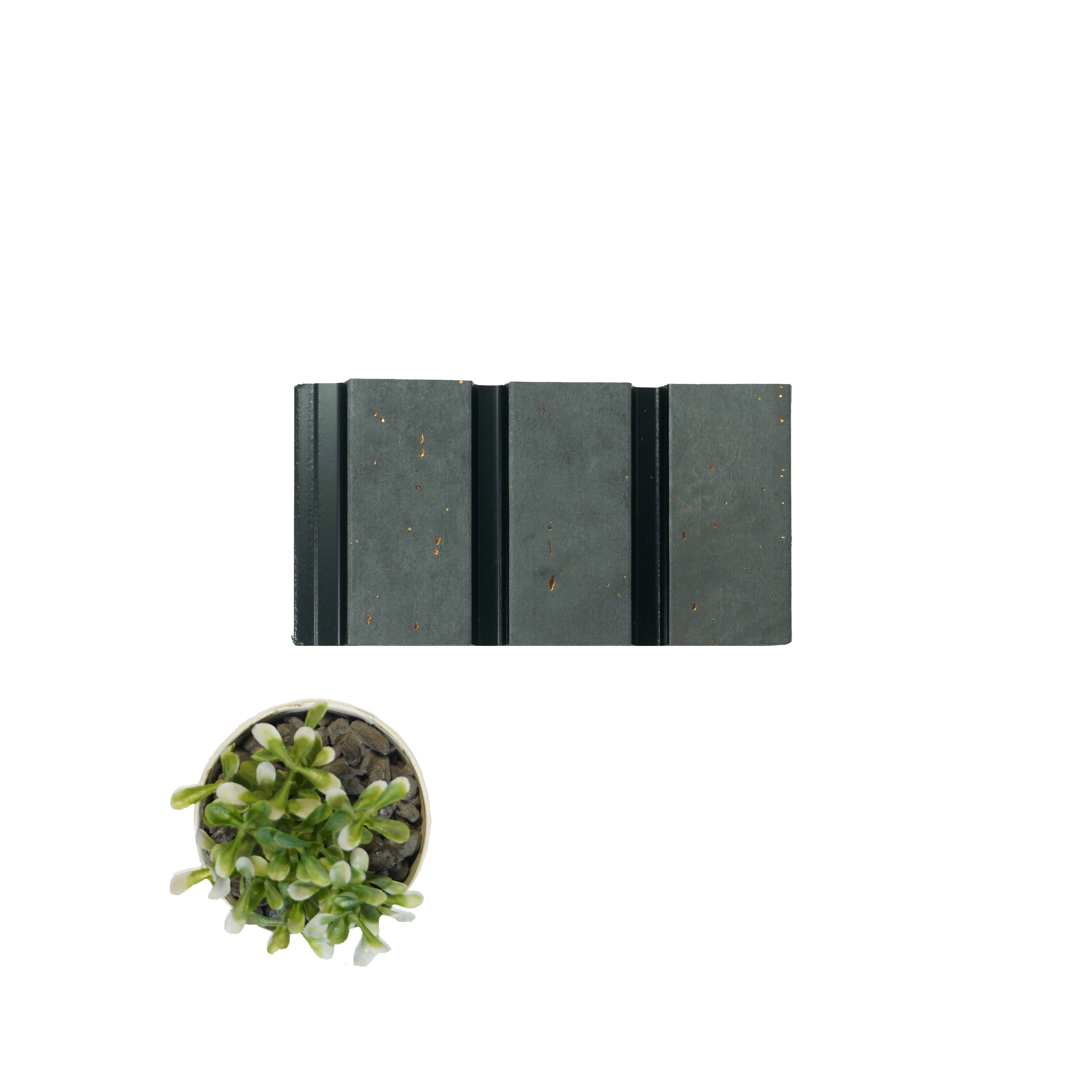 Black Patterned Louver PN 05106 9 ft x 6.5 inch Charcoal Panel - 12 mm | Suitable for Feature Wall, TV Unit & Living Room | Width is Subjected to 5% Variation