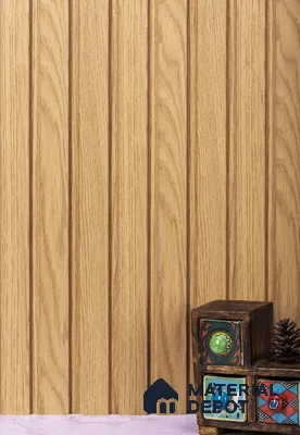 Cream Wooden Louver PN 02802 9 ft x 6.2 inch Charcoal Panel - 11.7 mm | Suitable for Feature Wall, TV Unit & Living Room | Width is Subjected to 5% Variation