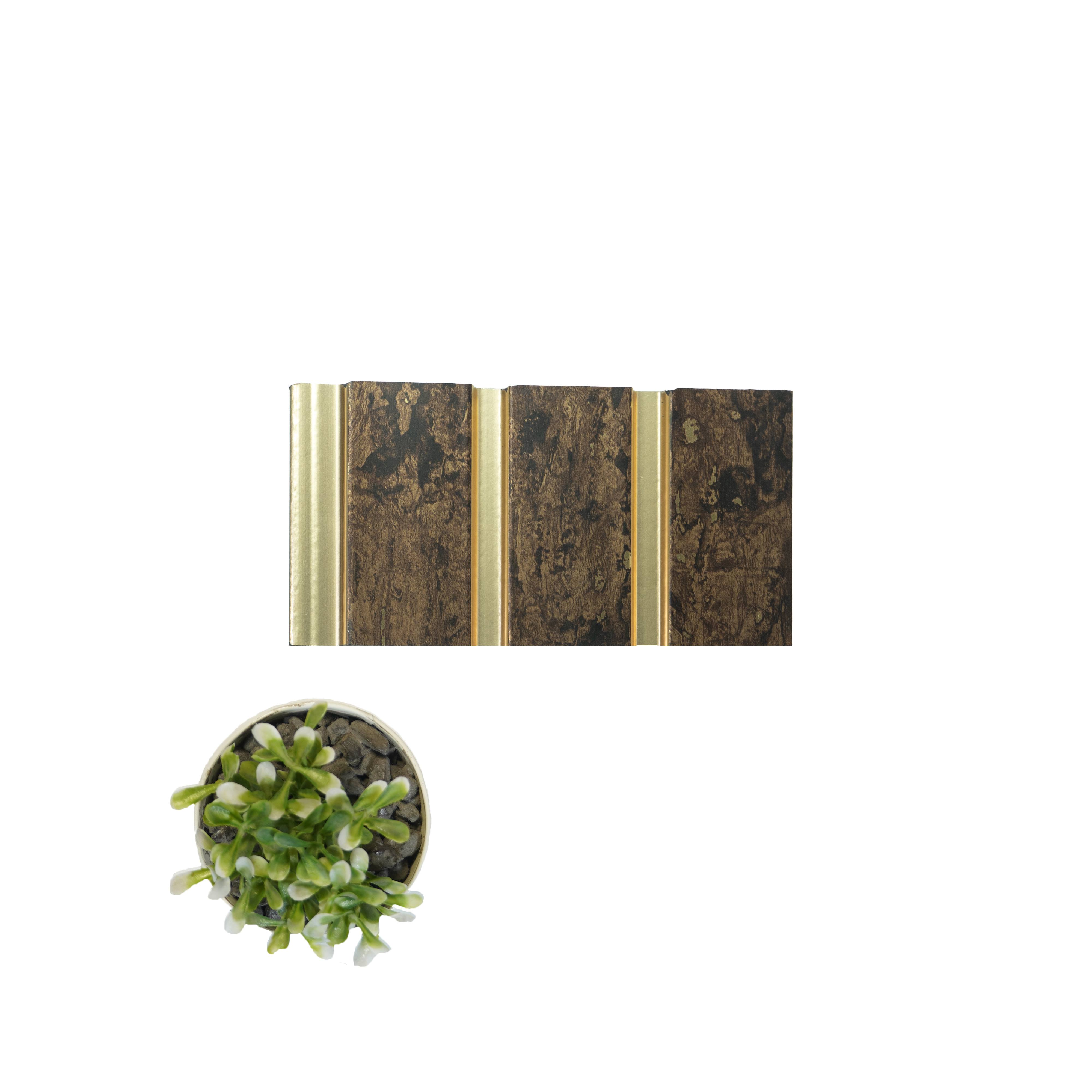 Wenge Wooden Louver PN 05104 9 ft x 6.5 inch Charcoal Panel - 12 mm | Suitable for Feature Wall, TV Unit & Living Room | Width is Subjected to 5% Variation