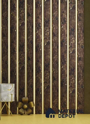 Wenge Wooden Louver PN 05104 9 ft x 6.5 inch Charcoal Panel - 12 mm | Suitable for Feature Wall, TV Unit & Living Room | Width is Subjected to 5% Variation