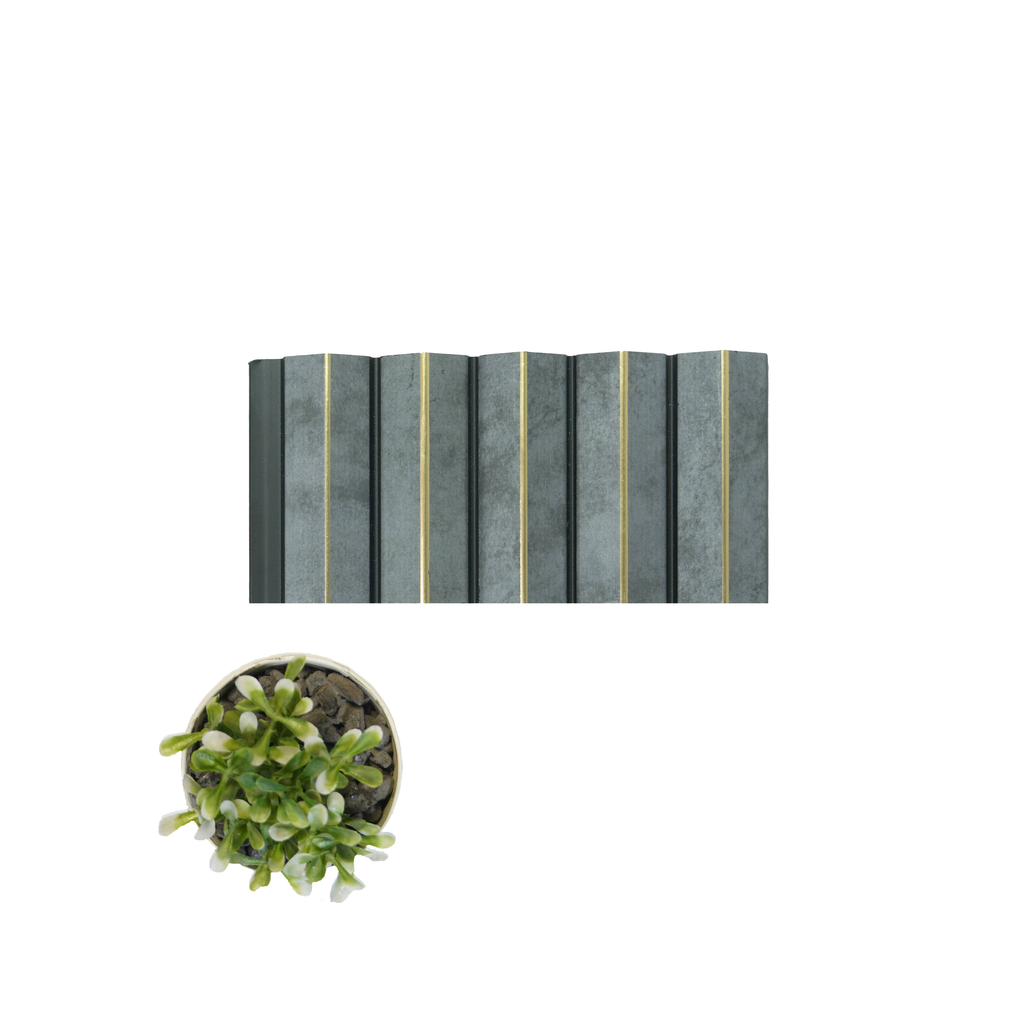 Wenge Patterned Louver PN 05101 9 ft x 6.6 inch Charcoal Panel - 12 mm | Suitable for Feature Wall, TV Unit & Living Room | Width is Subjected to 5% Variation