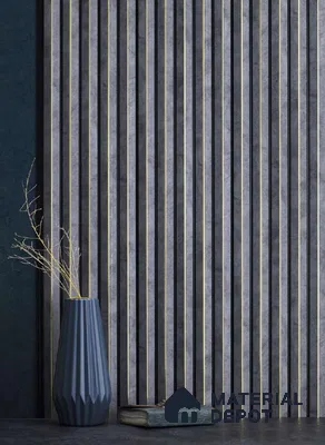 Wenge Patterned Louver PN 05101 9 ft x 6.6 inch Charcoal Panel - 12 mm | Suitable for Feature Wall, TV Unit & Living Room | Width is Subjected to 5% Variation