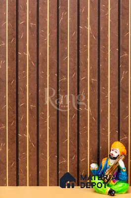 Brown Marble Louver PN 02774 9 ft x 7.9 inch Charcoal Panel - 12 mm | Suitable for Feature Wall, TV Unit & Living Room | Width is Subjected to 5% Variation