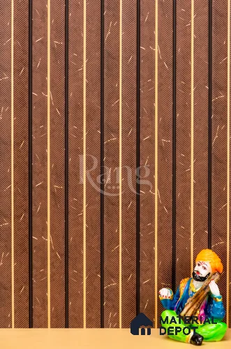 Brown Marble Louver PN 02774 9 ft x 7.9 inch Charcoal Panel - 12 mm | Suitable for Feature Wall, TV Unit & Living Room | Width is Subjected to 5% Variation