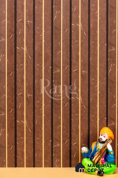 Brown Marble Louver PN 02774 9 ft x 7.9 inch Charcoal Panel - 12 mm | Suitable for Feature Wall, TV Unit & Living Room | Width is Subjected to 5% Variation
