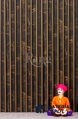 Brown Wooden Louver PN 02770 9 ft x 8.3 inch Charcoal Panel - 10 mm | Suitable for Feature Wall, TV Unit & Living Room | Width is Subjected to 5% Variation