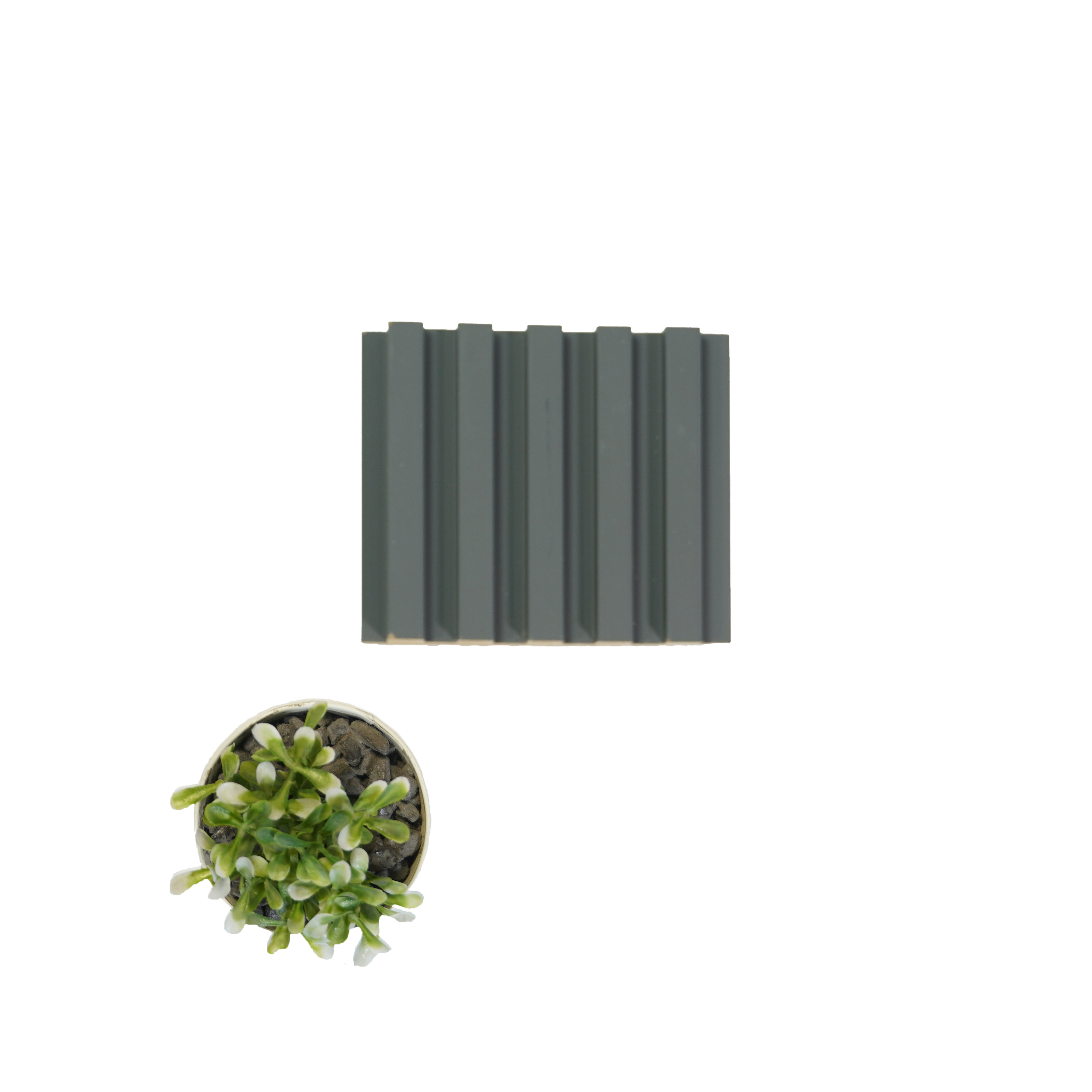 Black Plain Colour Louver PN 00079 9.5 ft x 4.7 inch MDF Panel - 18 mm | Suitable for Feature Wall, TV Unit & Living Room | Width is Subjected to 5% Variation