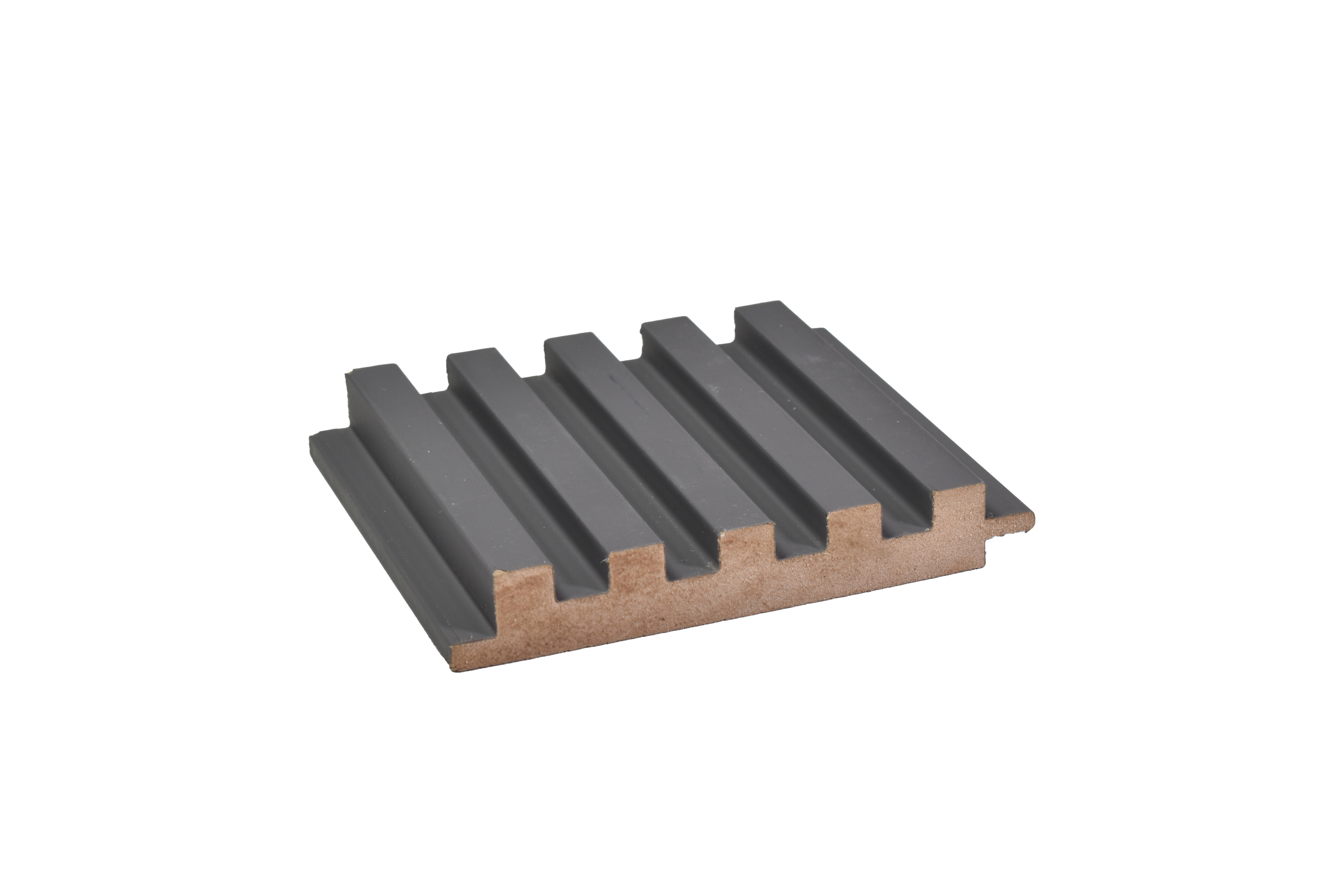 Black Plain Colour Louver PN 00079 9.5 ft x 4.7 inch MDF Panel - 18 mm | Suitable for Feature Wall, TV Unit & Living Room | Width is Subjected to 5% Variation