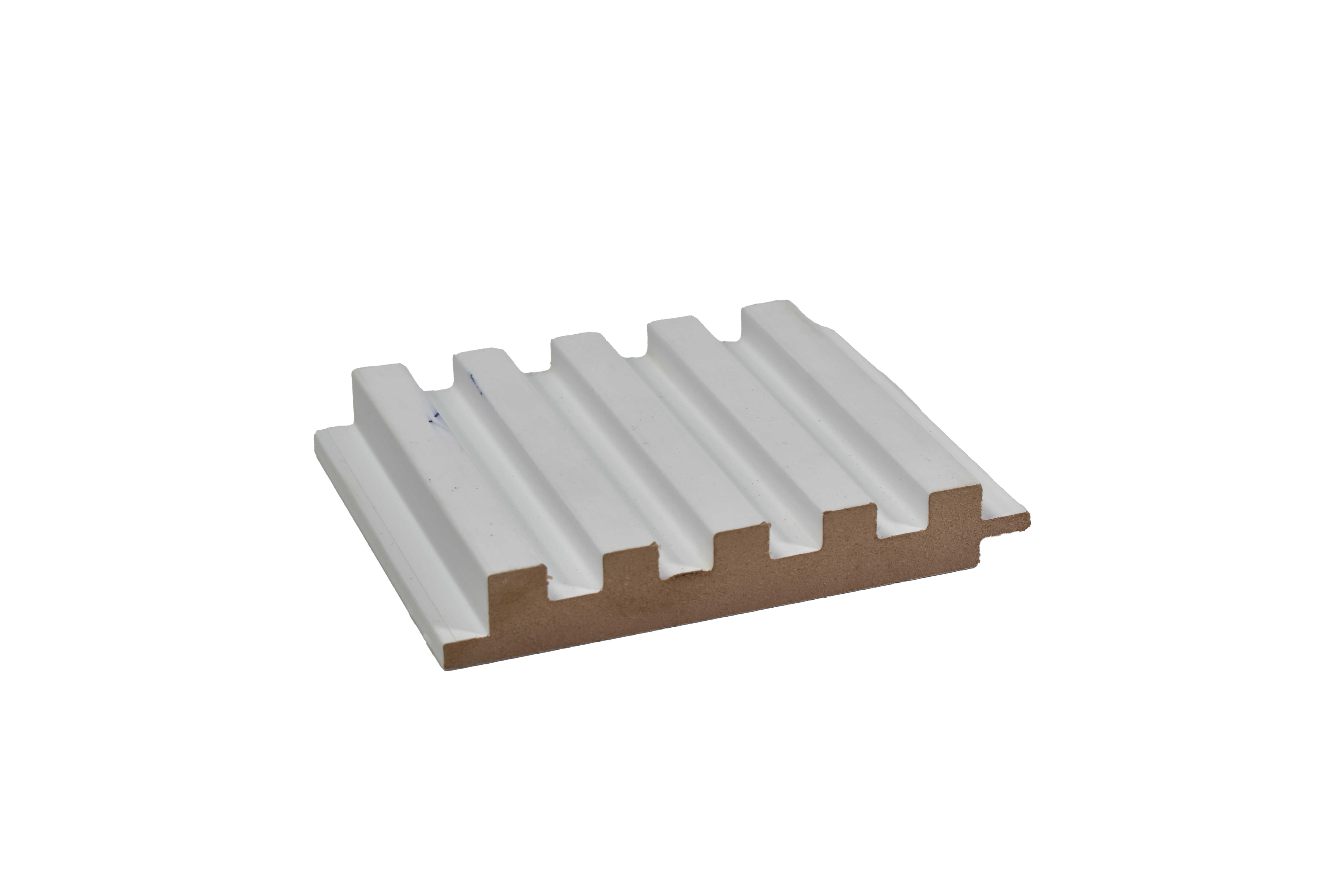 White Plain Colour Louver PN 00078 9.5 ft x 4.7 inch MDF Panel - 18 mm | Suitable for Feature Wall, TV Unit & Living Room | Width is Subjected to 5% Variation
