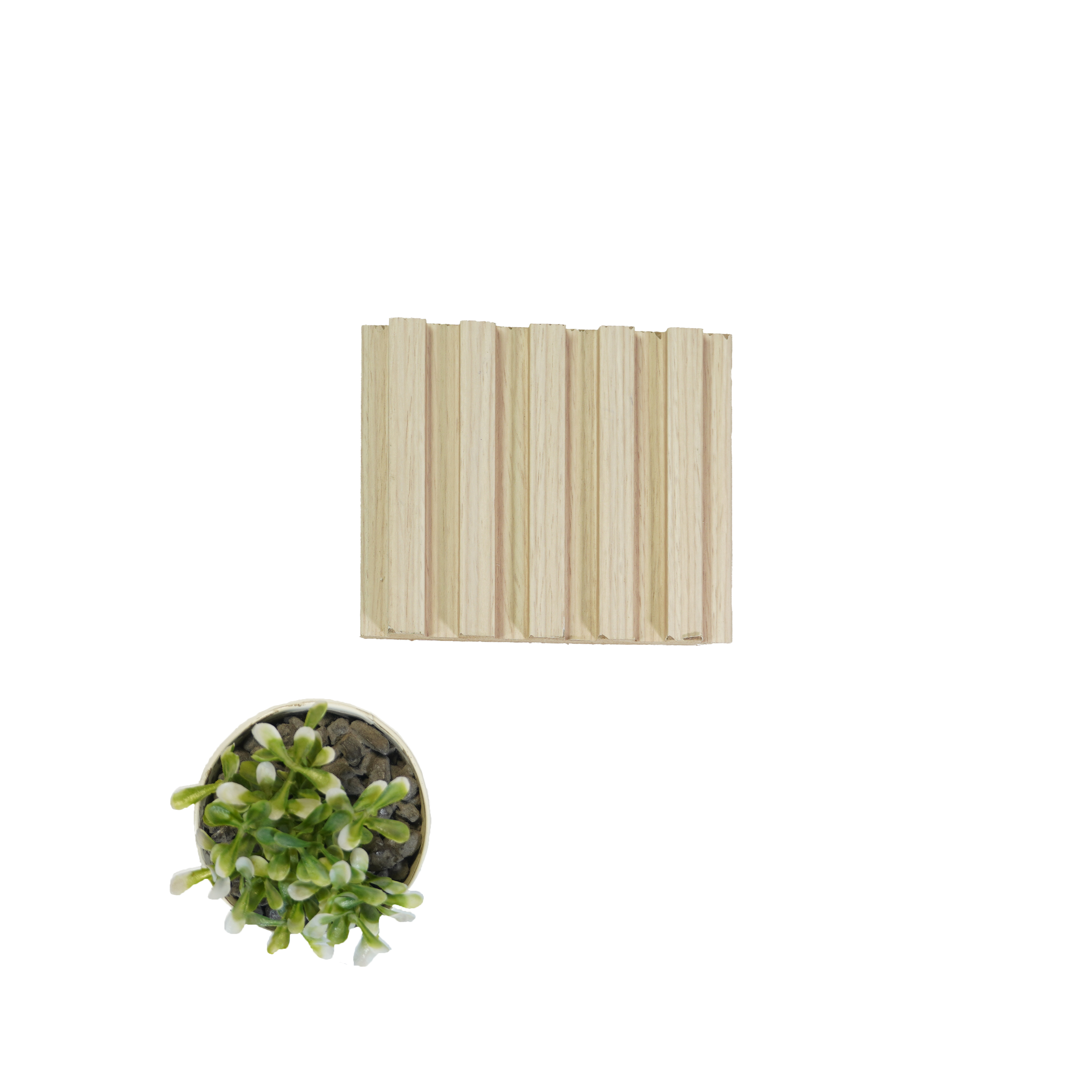 Beige Wooden Louver PN 00035 9.5 ft x 4.7 inch MDF Panel - 18 mm | Suitable for Feature Wall, TV Unit & Living Room | Width is Subjected to 5% Variation