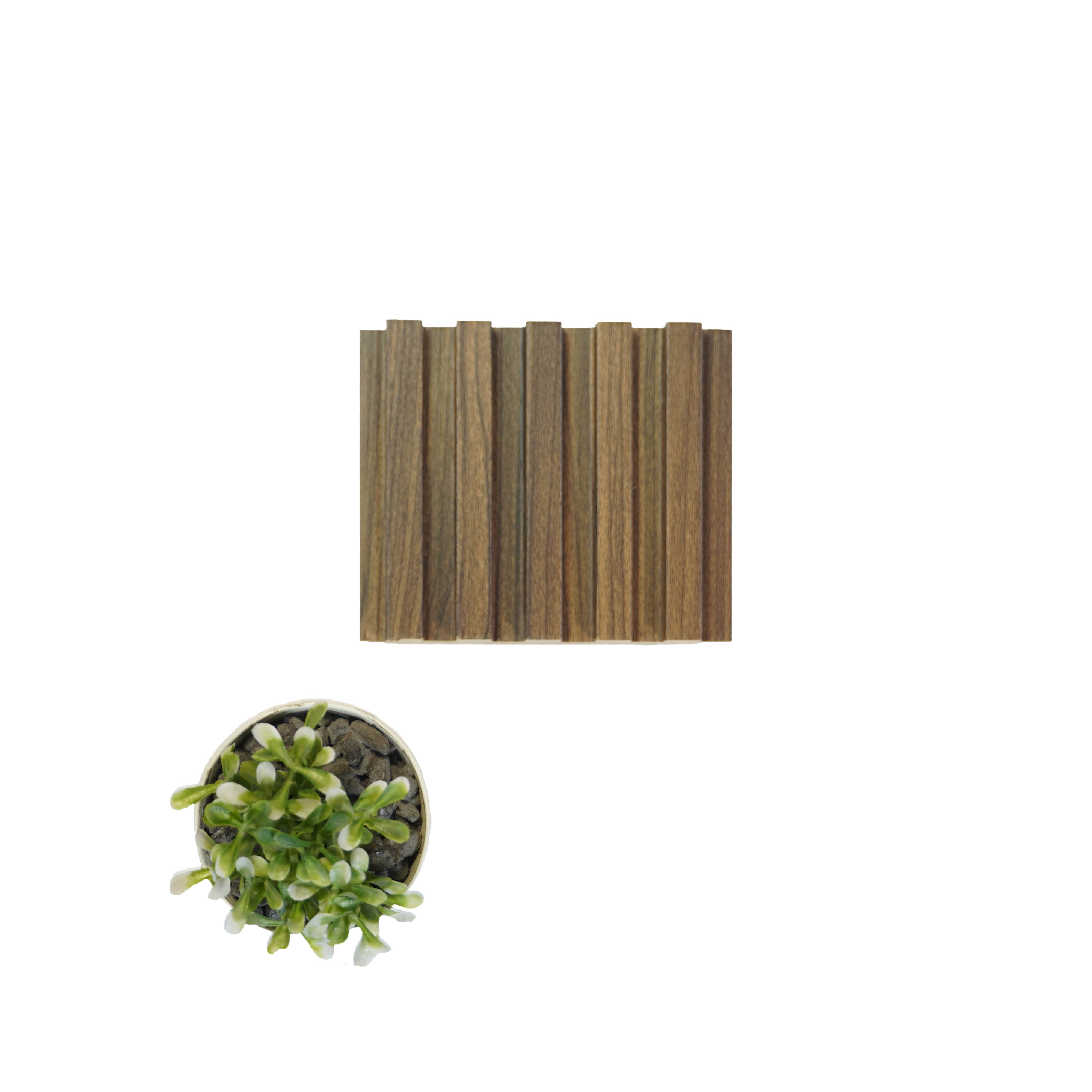 Brown Wooden Louver PN 00036 9.5 ft x 4.7 inch MDF Panel - 18 mm | Suitable for Feature Wall, TV Unit & Living Room | Width is Subjected to 5% Variation