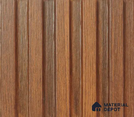 Brown Wooden Louver PN 00037 9.5 ft x 4.7 inch MDF Panel - 18 mm | Suitable for Feature Wall, TV Unit & Living Room | Width is Subjected to 5% Variation