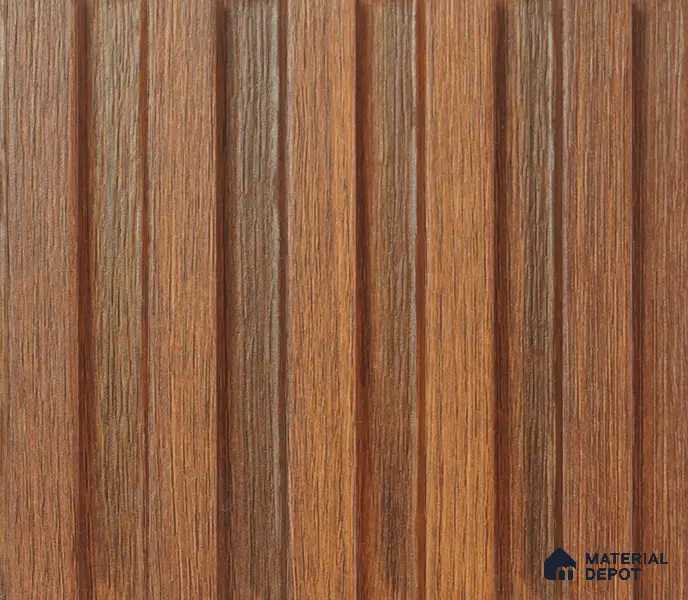 Brown Wooden Louver PN 00037 9.5 ft x 4.7 inch MDF Panel - 18 mm | Suitable for Feature Wall, TV Unit & Living Room | Width is Subjected to 5% Variation