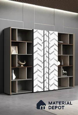 White Patterned Look Acrylic Decorative Wall Panel PN 05150 8 ft x 2 ft - 1.3 mm | Suitable for Feature Wall, TV Unit & Living Room | Width is Subjected to 5% Variation