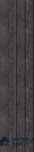 Grey Patterned Louver PN 02846 9 ft x 1.03 ft Charcoal Panel - 8 mm | Suitable for Feature Wall, TV Unit & Living Room | Width is Subjected to 5% Variation