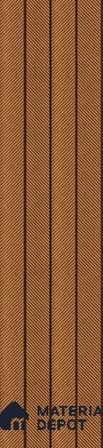 Brown Patterned Louver PN 02849 9 ft x 1.03 ft Charcoal Panel - 8 mm | Suitable for Feature Wall, TV Unit & Living Room | Width is Subjected to 5% Variation