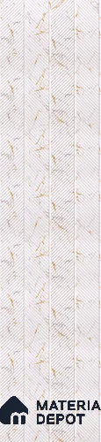 White Patterned Louver PN 02851 9 ft x 1.03 ft Charcoal Panel - 8 mm | Suitable for Feature Wall, TV Unit & Living Room | Width is Subjected to 5% Variation