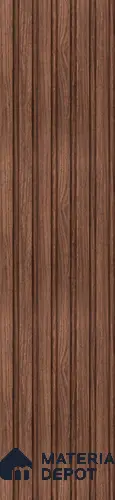 Brown Wooden Louver PN 02858 9 ft x 9.6 inch Charcoal Panel - 10 mm | Suitable for Feature Wall, TV Unit & Living Room | Width is Subjected to 5% Variation