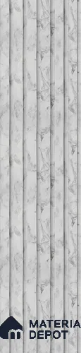 White Marble Louver PN 02859 9 ft x 9.6 inch Charcoal Panel - 10 mm | Suitable for Feature Wall, TV Unit & Living Room | Width is Subjected to 5% Variation
