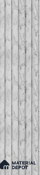 White Marble Louver PN 02859 9 ft x 9.6 inch Charcoal Panel - 10 mm | Suitable for Feature Wall, TV Unit & Living Room | Width is Subjected to 5% Variation