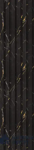 Black Marble Louver PN 02861 9 ft x 9.6 inch Charcoal Panel - 10 mm | Suitable for Feature Wall, TV Unit & Living Room | Width is Subjected to 5% Variation
