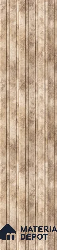 Brown Patterned Louver PN 02862 9 ft x 9.6 inch Charcoal Panel - 10 mm | Suitable for Feature Wall, TV Unit & Living Room | Width is Subjected to 5% Variation