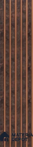 Brown Patterned Louver PN 02863 9 ft x 9.6 inch Charcoal Panel - 10 mm | Suitable for Feature Wall, TV Unit & Living Room | Width is Subjected to 5% Variation