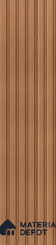 Brown Wooden Louver PN 02864 9 ft x 9.6 inch Charcoal Panel - 10 mm | Suitable for Feature Wall, TV Unit & Living Room | Width is Subjected to 5% Variation