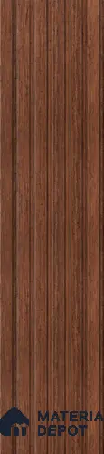 Brown Wooden Louver PN 02865 9 ft x 9.6 inch Charcoal Panel - 10 mm | Suitable for Feature Wall, TV Unit & Living Room | Width is Subjected to 5% Variation