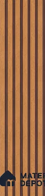 Brown Wooden Louver PN 02866 9 ft x 9.6 inch Charcoal Panel - 10 mm | Suitable for Feature Wall, TV Unit & Living Room | Width is Subjected to 5% Variation