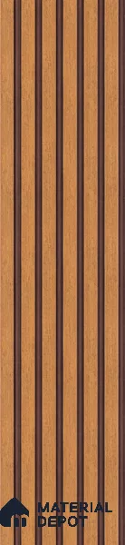 Brown Wooden Louver PN 02866 9 ft x 9.6 inch Charcoal Panel - 10 mm | Suitable for Feature Wall, TV Unit & Living Room | Width is Subjected to 5% Variation