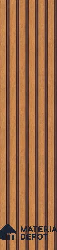 Brown Wooden Louver PN 02866 9 ft x 9.6 inch Charcoal Panel - 10 mm | Suitable for Feature Wall, TV Unit & Living Room | Width is Subjected to 5% Variation