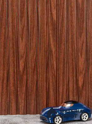 Brown Wooden Louver PN 02867 9 ft x 9.6 inch Charcoal Panel - 10 mm | Suitable for Feature Wall, TV Unit & Living Room | Width is Subjected to 5% Variation