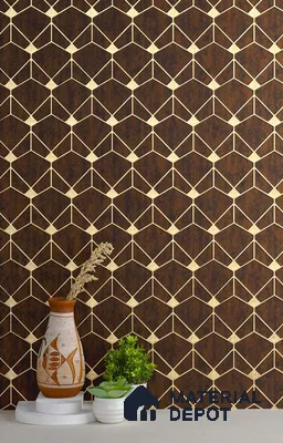 Brown Luxury Look Charcoal Decorative Wall Panel PN 05085 8 ft x 2 ft - 4 mm | Suitable for Feature Wall, TV Unit & Living Room | Width is Subjected to 5% Variation