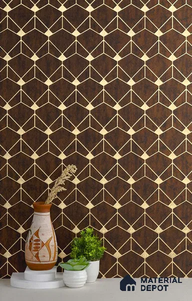 Brown Luxury Look Charcoal Decorative Wall Panel PN 05085 8 ft x 2 ft - 4 mm | Suitable for Feature Wall, TV Unit & Living Room | Width is Subjected to 5% Variation