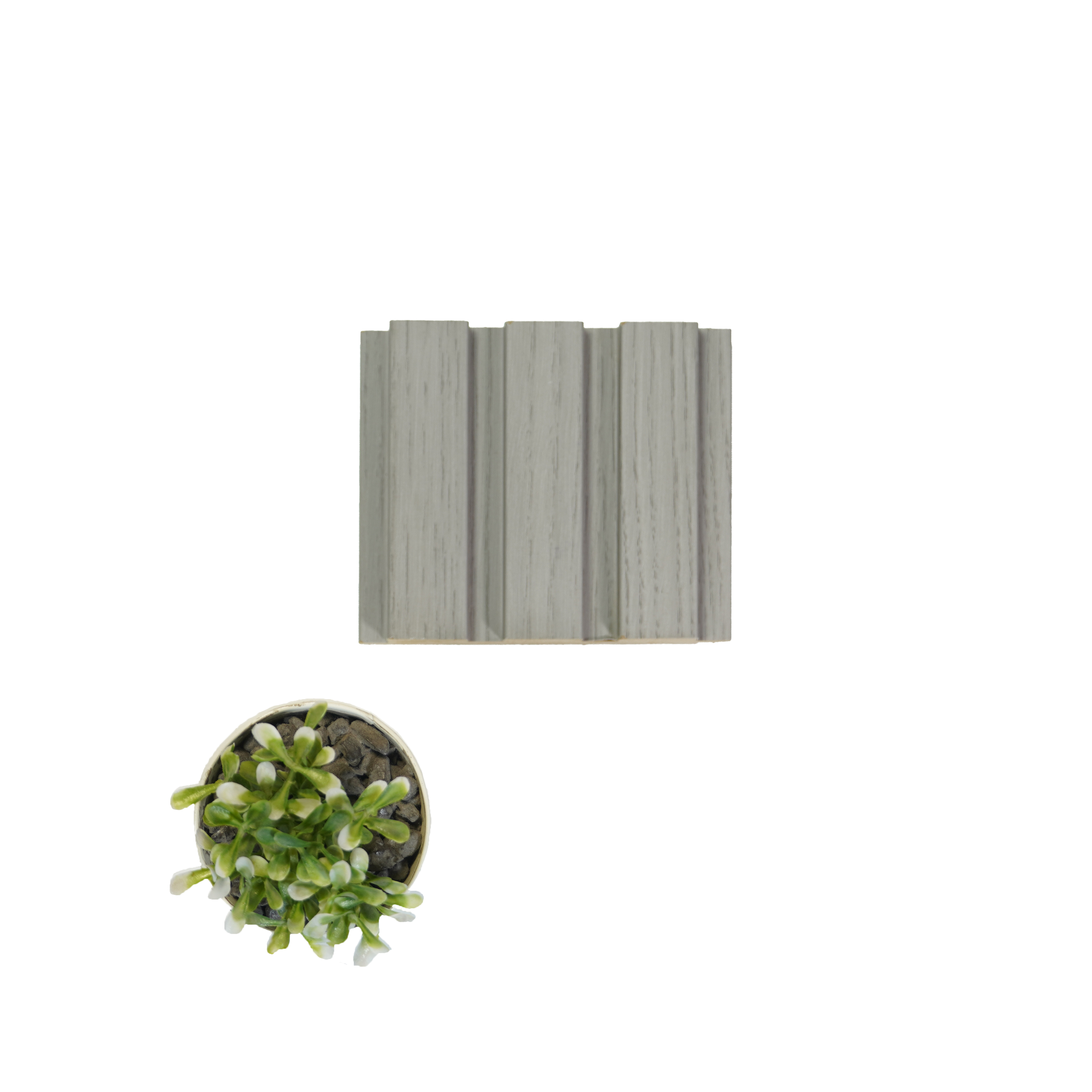 Grey Wooden Louver PN 00042 9.5 ft x 4.7 inch MDF Panel - 18 mm | Suitable for Feature Wall, TV Unit & Living Room | Width is Subjected to 5% Variation